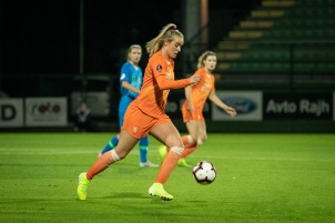 2019 UEFA Euro Women's World Cup Qualification match for the 2021 European championship Netherlands vs. Slovenia in Women's international football at Fazanerija stadium, Slovenia.