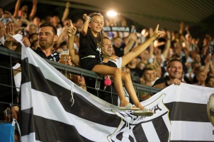 NS Mura won first qualifying round with 5:0 at home against KF Shkëndija at Mestni stadion Fazanerija in Murska Sobota, Slovenia.