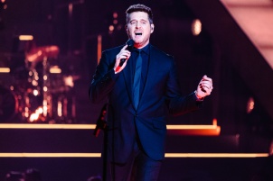 Michael Buble performing in Wiener Stadthalle in Vienna.