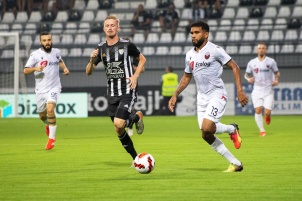 NS Mura won first qualifying round with 5:0 at home against KF Shkëndija at Mestni stadion Fazanerija in Murska Sobota, Slovenia.