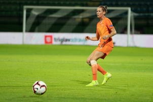 2019 UEFA Euro Women's World Cup Qualification match for the 2021 European championship Netherlands vs. Slovenia in Women's international football at Fazanerija stadium, Slovenia.